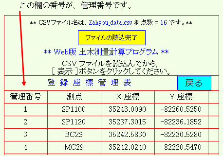 測点データを外部CSVデータとして使用する場合の使用方法
